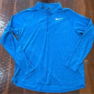 Nike Dri-FIT Blue Running Top With Quarter Zip